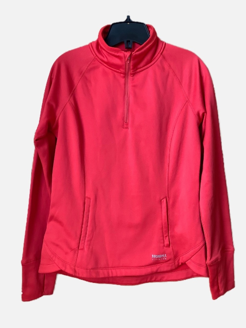 RUNNING ROOM Red Thermal Fleece Quarter Zip Pullover Jacket M